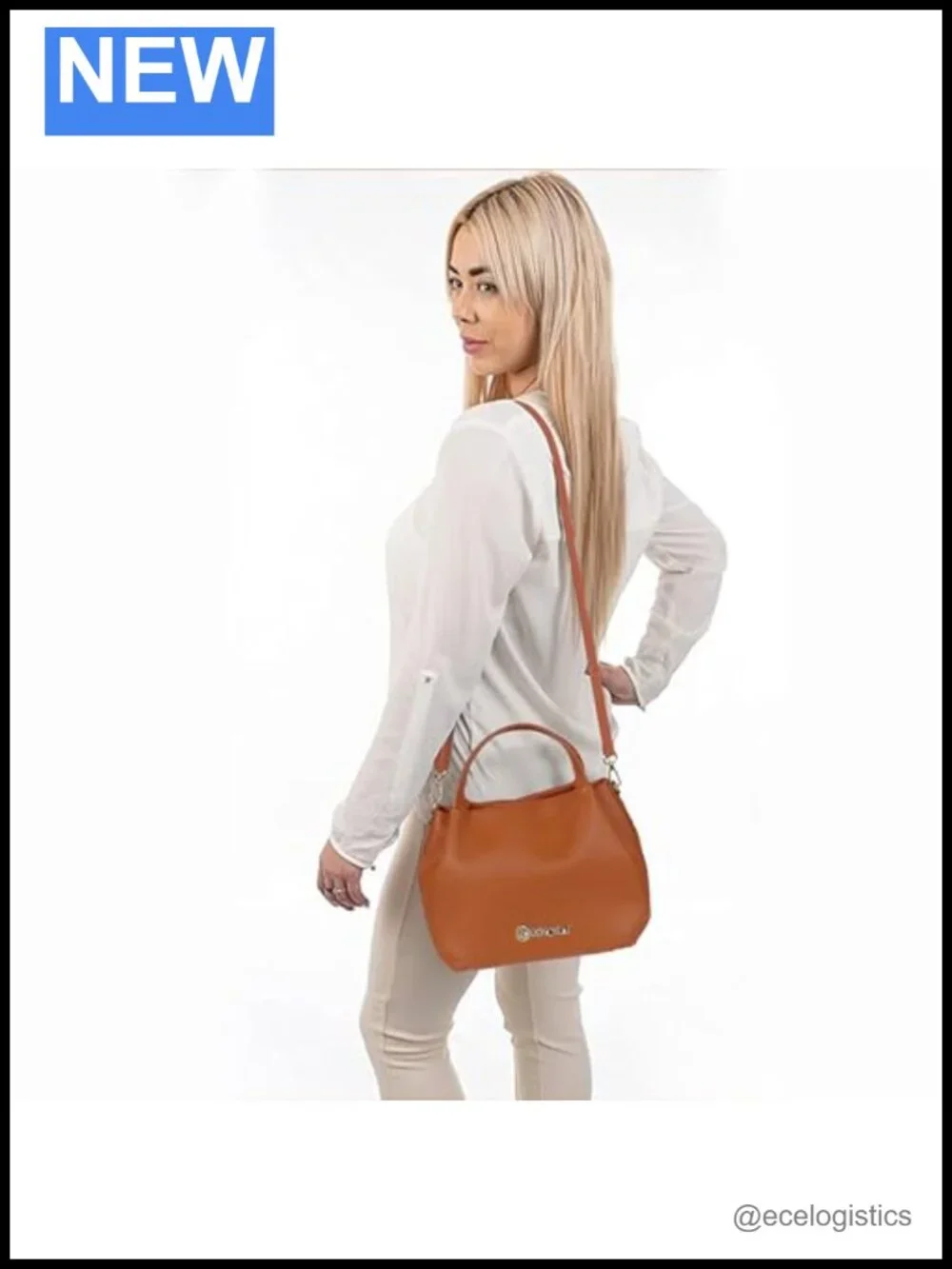 Genuine Italian Leather Satchel Purse and Wallet Bundle for Women